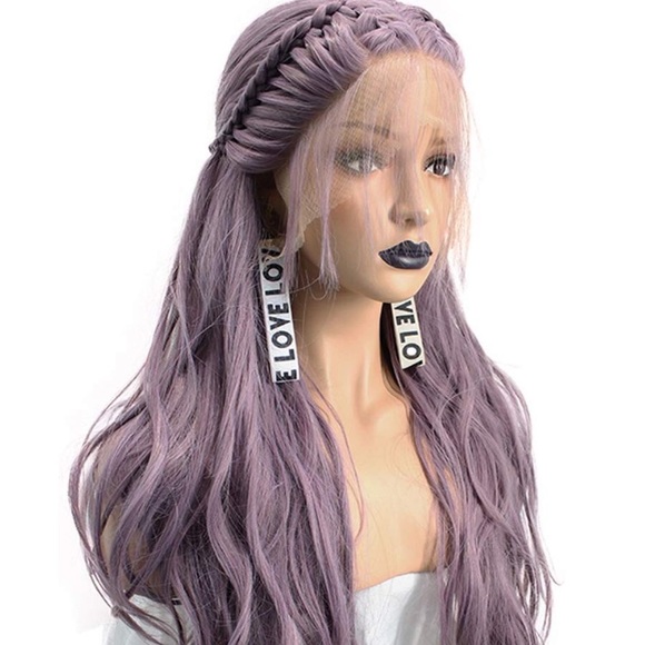💫LUNA PURPLE 22” BRAIDED LACE-FRONT Wig💫 *NWT* - Picture 3 of 5